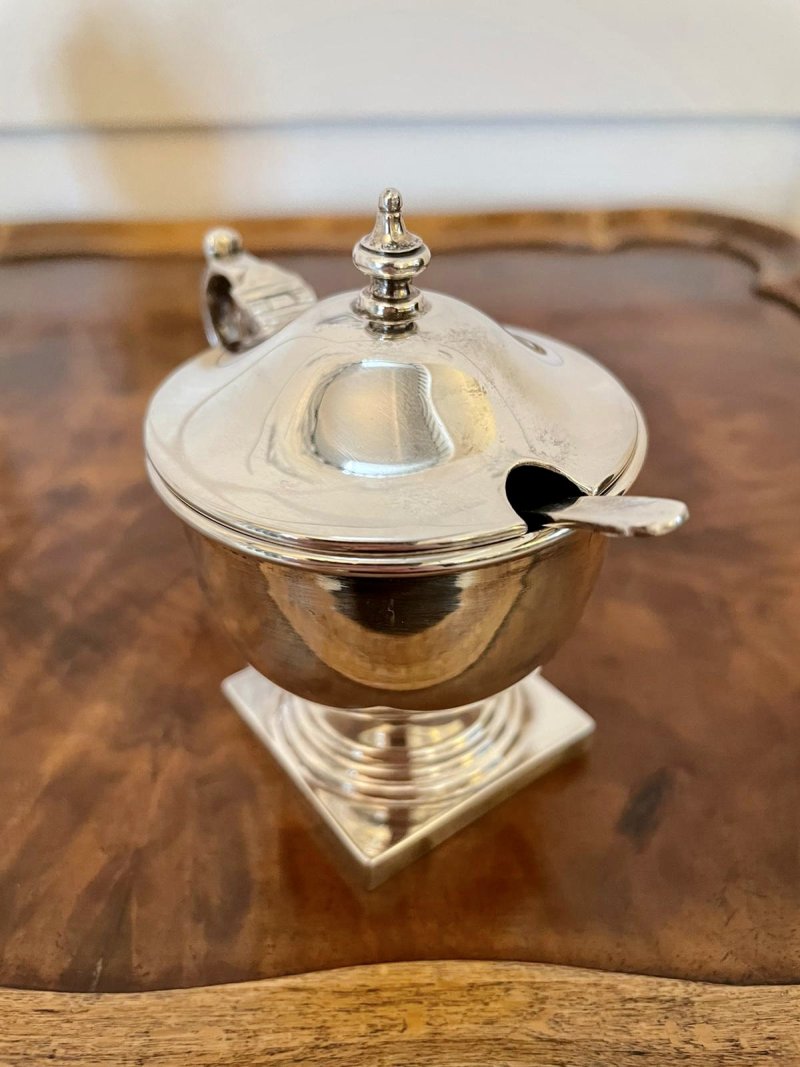 George V Cased Four Piece Solid Sterling Silver Condiment Set by Viners, Sheffield - Image 6